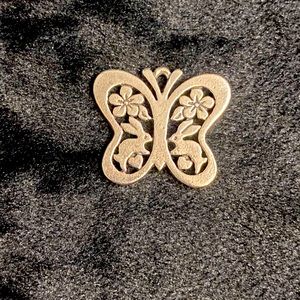 Retired James Avery Butterfly Rabbit Flower Charm